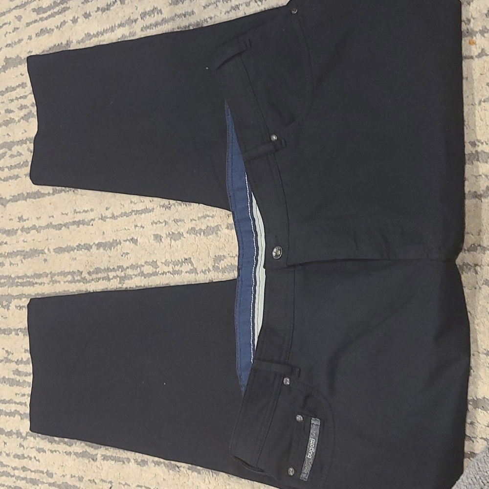Bugatti black cotton pants